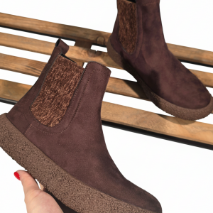 نیم بوت دوکش ساده زیره برفی 403