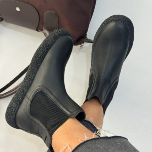 نیم بوت دوکش چرمی زیره برفی4383