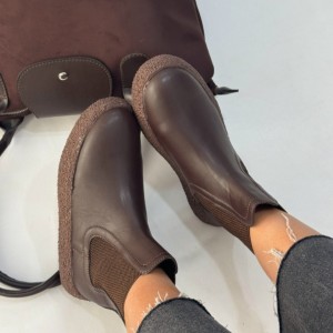 نیم بوت دوکش چرمی زیره برفی4383