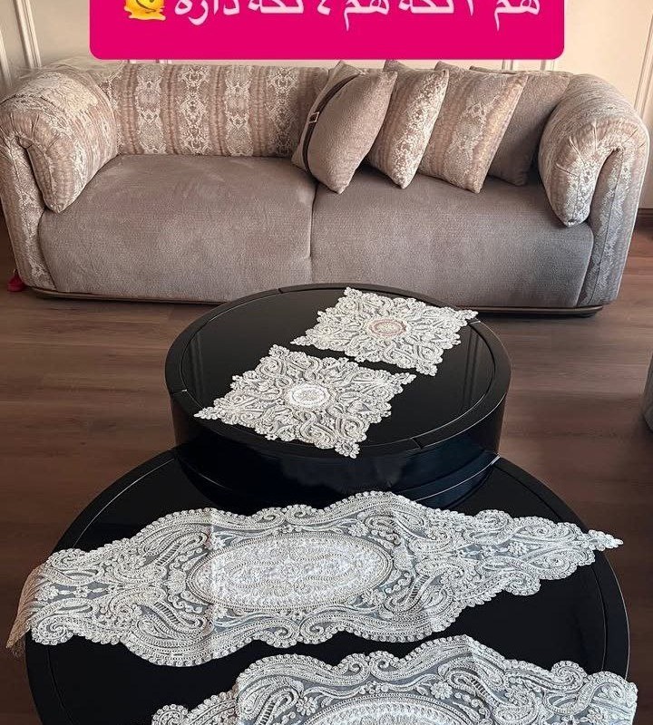 ست رومیزی طرح لاله