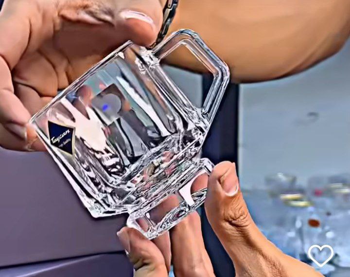 فنجان بلوری طرح الماس