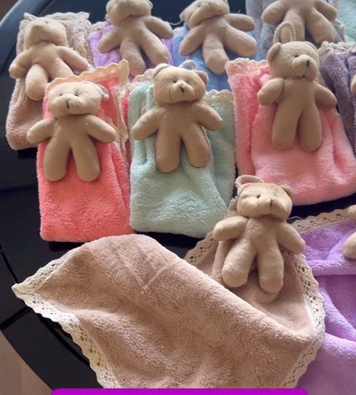 پک 4 عددی حوله وارداتی خرس دار