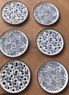 دسر و شیرینی خوری (( طرح گل آبی ))