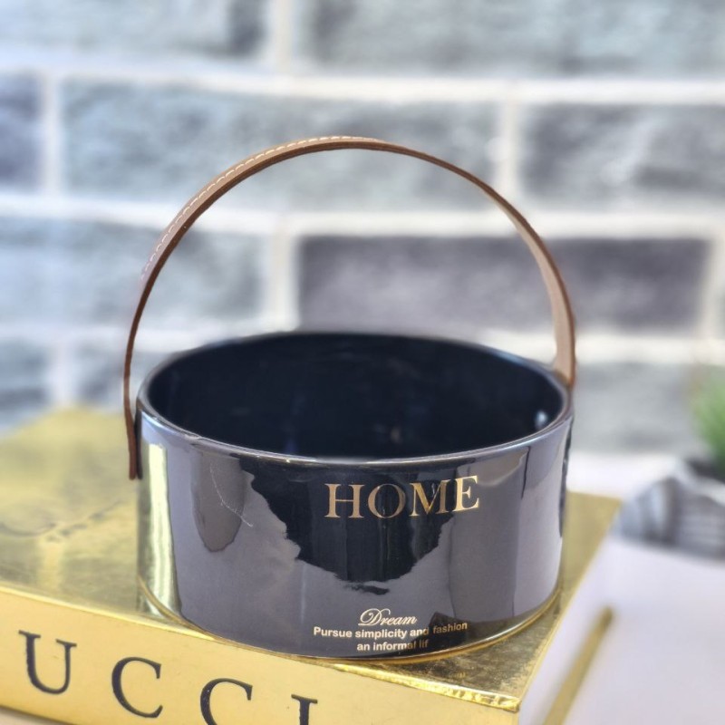 کاسه وسط رونا دسته چرمی