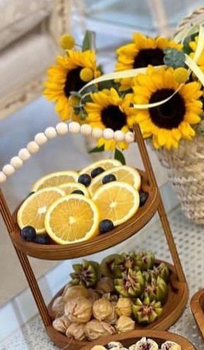 شیرینی خوری دوطبقه چوبی مهره دار