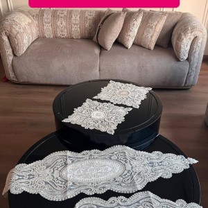 ست رومیزی طرح لاله