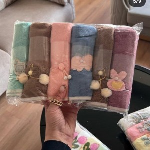 پک ٦ عددی حوله نانو گلدوزی
