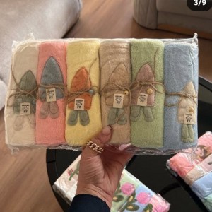 پک ٦ عددی حوله نانو گلدوزی
