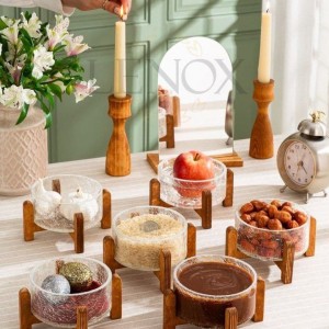 هفت سین ٩ پارچه شیشه و چوب