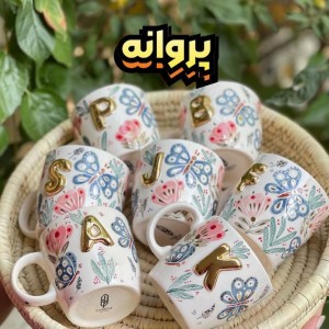 ماگ دسته دار سرامیکی مدل حروف