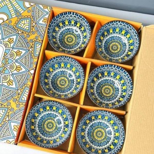 پک 6 عددی پیاله بوهمی قلمکاری