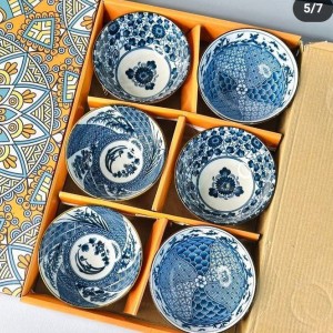 پک 6 عددی پیاله بوهمی قلمکاری