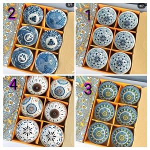 پک 6 عددی پیاله بوهمی قلمکاری