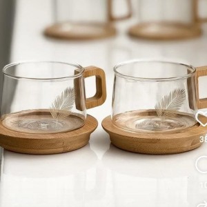 ست فنجان و نعلبکی پیرکس زیره بامبو