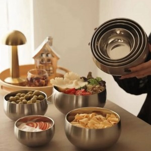 ست چهارعددی کاسه استیل دوجداره ٣٠٤