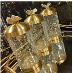 بانکه های 3 تایی ترکدار در پروانه برنجی