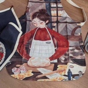 ست 4 عددی حوله و پیشبند آشپزخانه