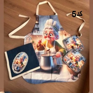 ست 4 عددی حوله و پیشبند آشپزخانه