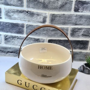 کاسه بزرگ کادوس دسته چرم