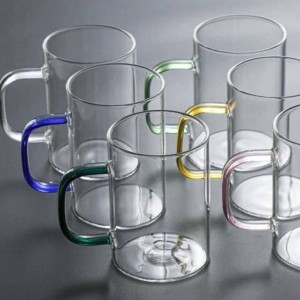 فنجان پیرکس شعله مستقیم دسته رنگی