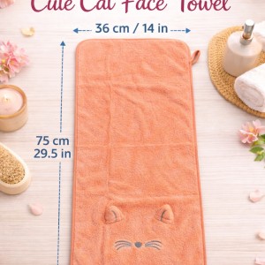 پک سه عددی دستمال حوله ای طرح گربه