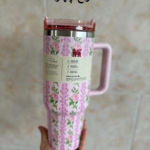 ماگ دسته دار استنلی مدل گلدار