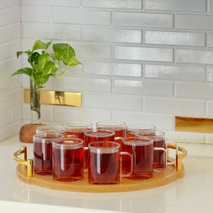 استکان گرد پیرکس برند دلی