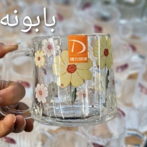 ماگ بلور گلدار دلی