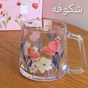 ماگ بلور گلدار دلی