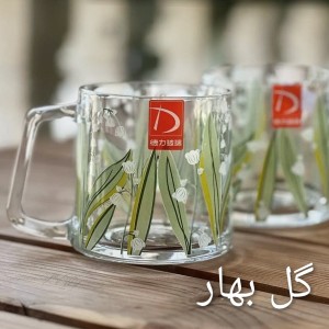 ماگ بلور گلدار دلی