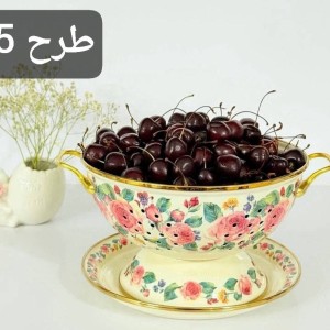 ست آبکش و سینی لعابی