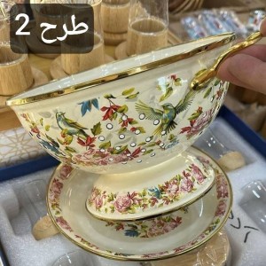ست آبکش و سینی لعابی