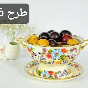 ست آبکش و سینی لعابی