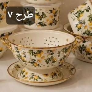 ست آبکش و سینی لعابی
