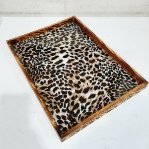 سینی طرحدار چوبی مدل 2