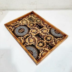 سینی طرحدار چوبی مدل 3