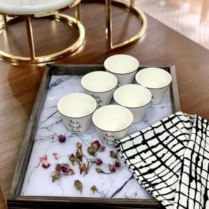 سینی طرحدار چوبی مدل 10