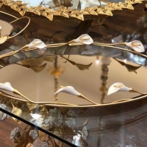 سینی بیضی گل شیپوری کف اینه