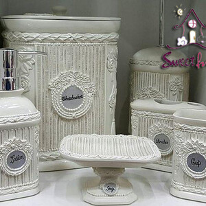 ست سرویس بهداشتی طرح کلاسیک سفید