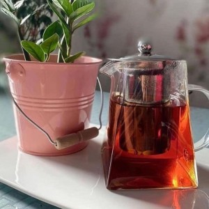 قوری پیرکس کف مربع