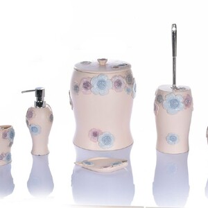 ست سرویس بهداشتی گلدار یاسی