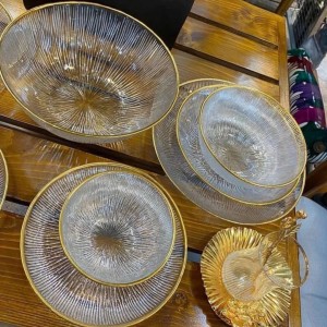 سرویس 33 پارچه غذاخوری سولو لب طلا