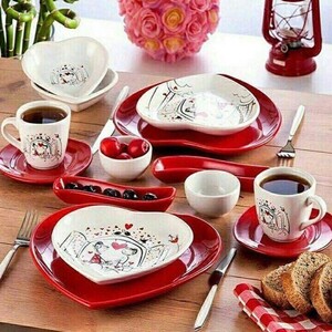 ست دو نفره لاو قرمز 14 پارچه