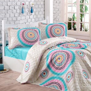 ست لحاف پنبه دوزی دونفره  3تکه مدل sahara  v1