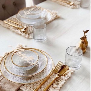 لیوان شیشه ای شیاردار