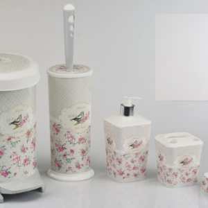 ست سرویس بهداشتی مدل بهار سفیدطوسی