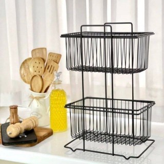 جاپیازی دوطبقه فلزی مشکی