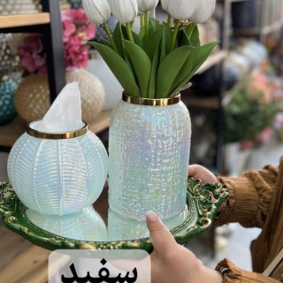 گلدان شیشه ای مدل زبرا