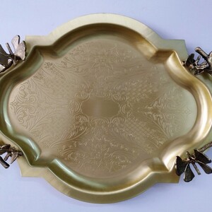 سینی برنجی پروانه(کد 3084)