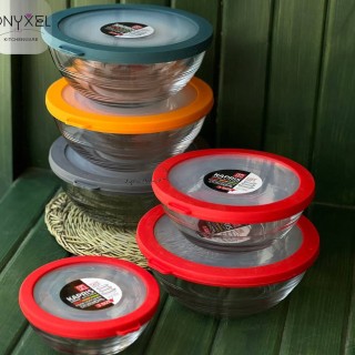 ظرف نگهدارنده شیشه ای سه عددی